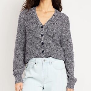 Old Navy V-Neck Shaker Stitch Cardigan Sweater